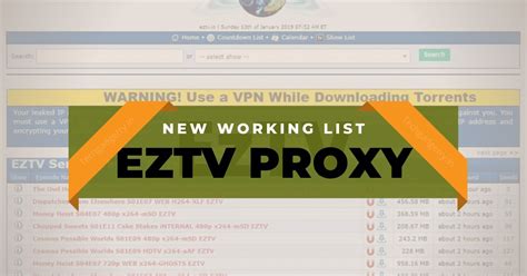 eztv proxy|is eztv still working.